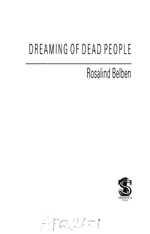 Cover of Dreaming of Dead People by Rosalind Belben